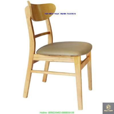 Ghế Cacao Mặt Nệm Gỗ Cao Su NGOTICO