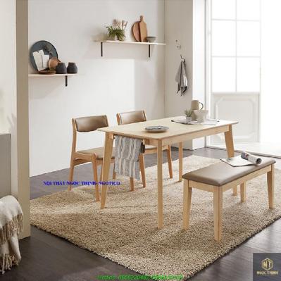 Bộ Bàn Ăn Naju Tự Nhiên 4 Ghế NGOTICO