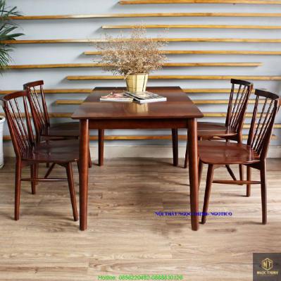 Bộ Bàn Ăn 4 Ghế Requin NGOTICO DTREQ4