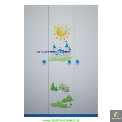 Tủ Quần Áo 3 Cánh Hình Lâu Đài NGOTICO (1m2)