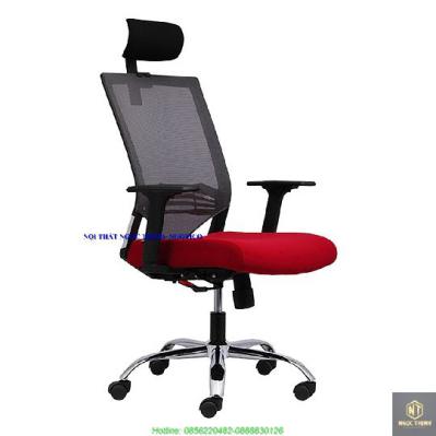 Ghế Trưởng Phòng Chân Thép Mạ Cao Cấp Có Gối NGOTICO NTC1011 - Đen