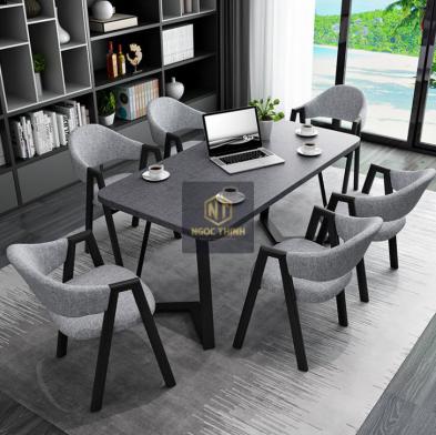 Bàn làm việc chân sắt Misota- Bàn chân sắt mặt gỗ